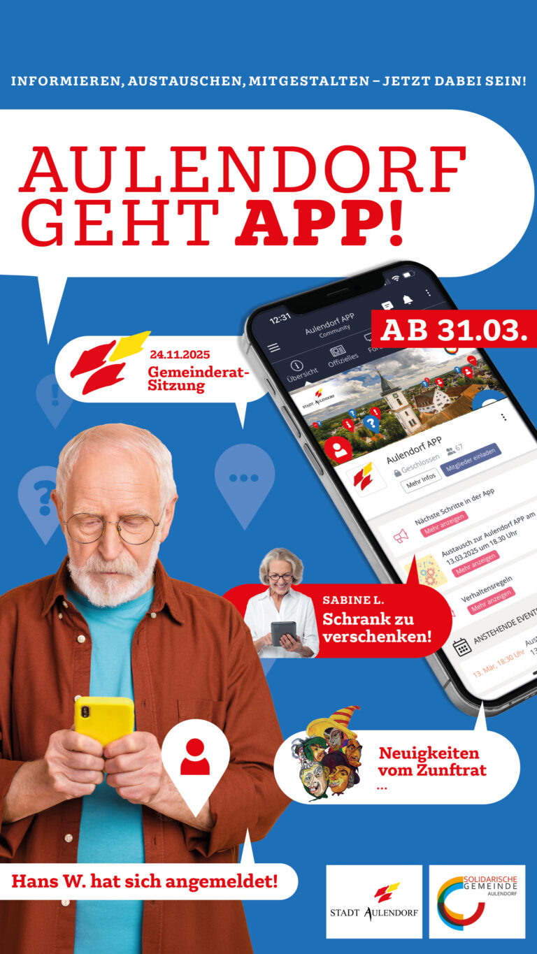 Wir bieten Unterstützung bei der neuen Helfen/Teilen Funktion der Aulendorf APP